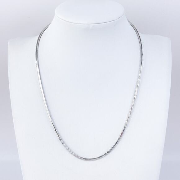 Vintage Italy Silpada Sterling Silver 925 Square Snake Chain Necklace 16" - Picture 1 of 5